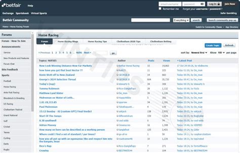 betfair racing forum.